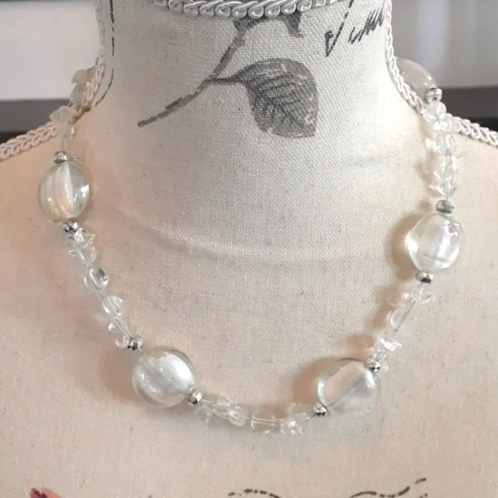 Vintage clear bead Necklace with bonus strands 🍀 - Picture 2 of 8
